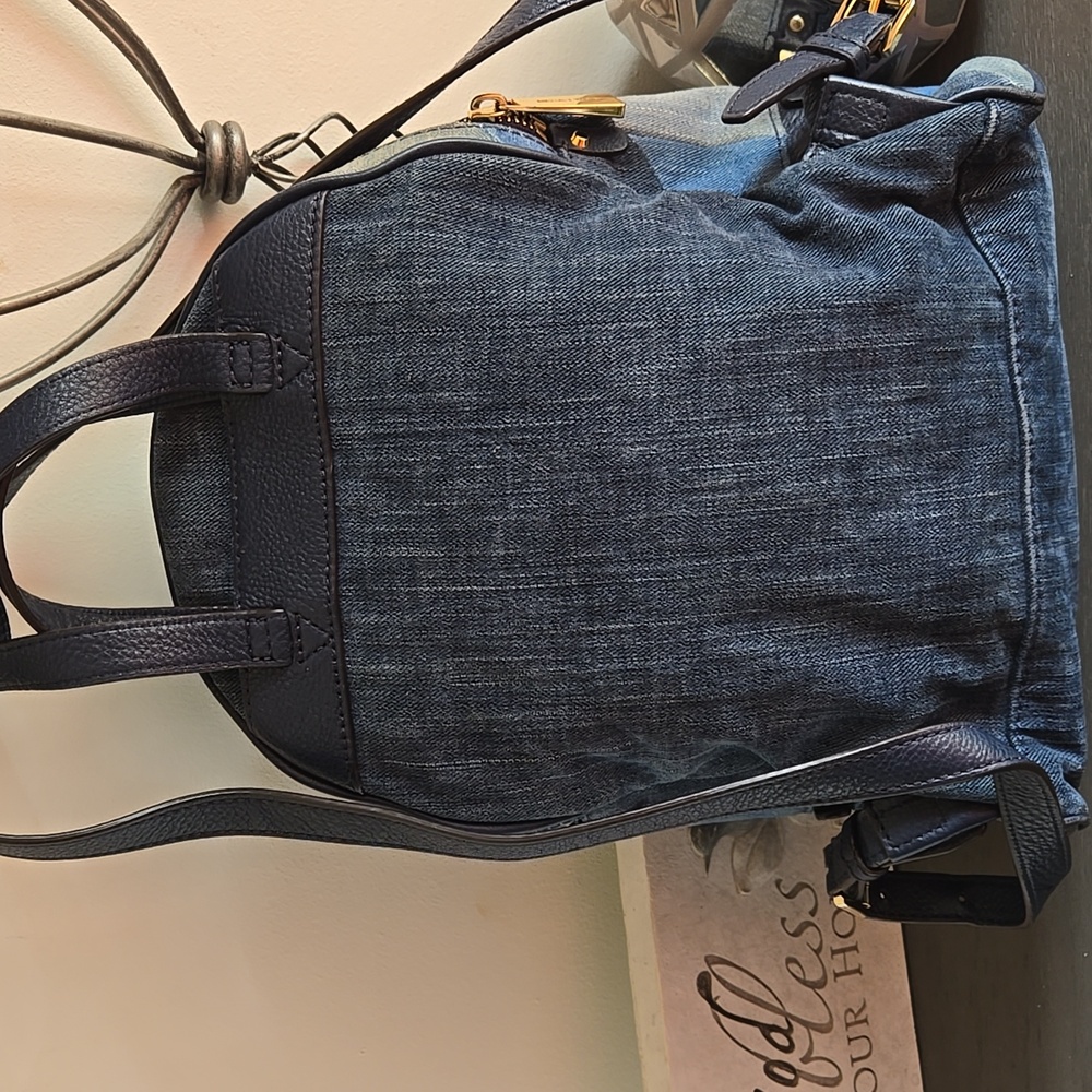 Michael Kors Denim Patchwork Backpack - image 5